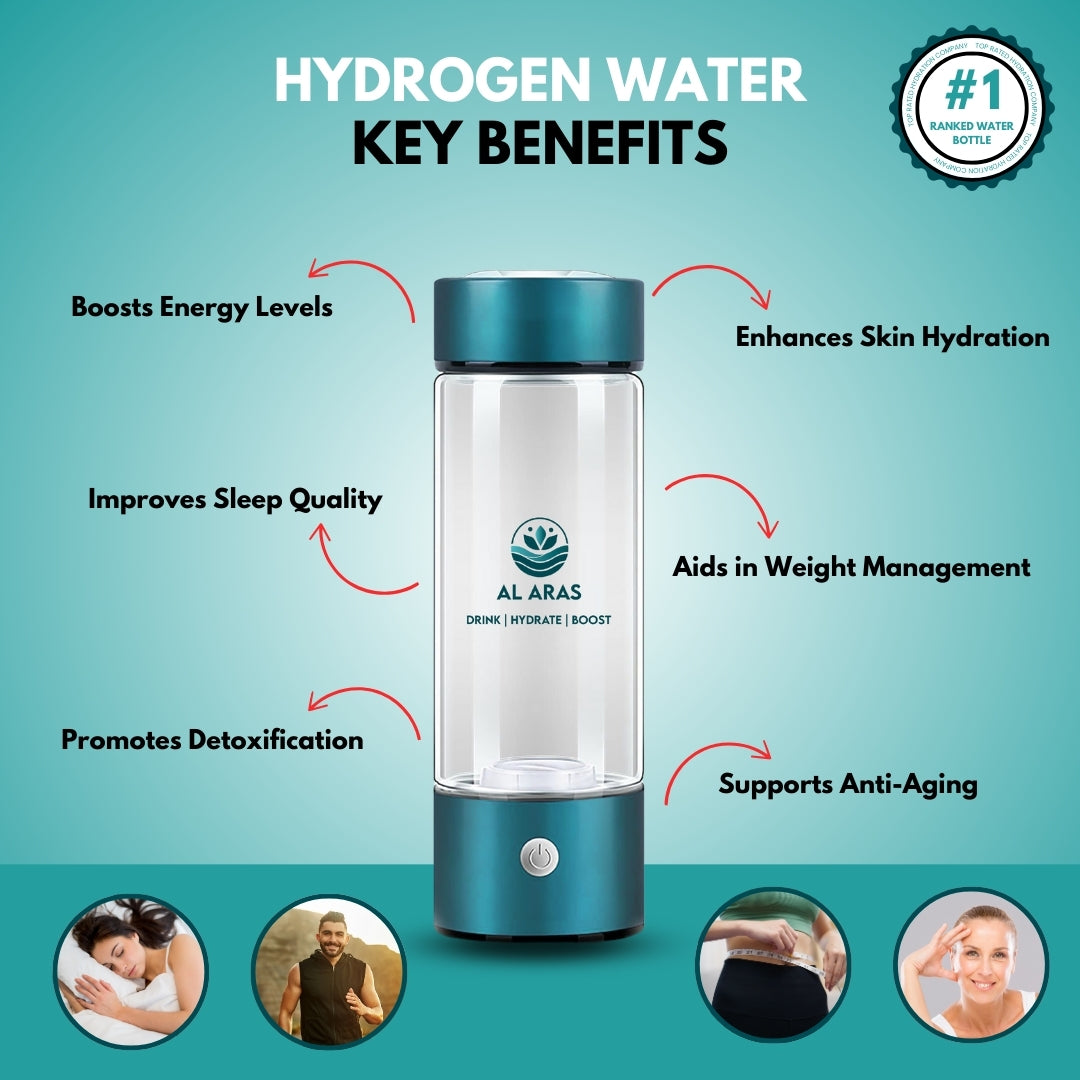 Al Aras™ Hydrogen Water Bottle 2.0 : Scientifically Backed