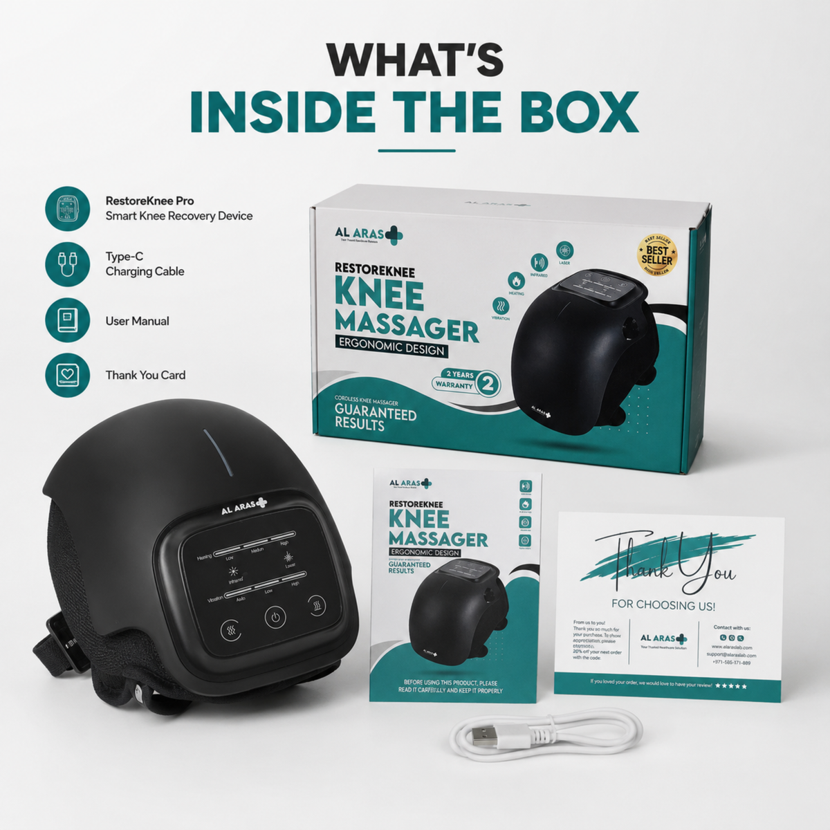 Al Aras™ RestoreKnee Pro – Smart Knee Recovery Device