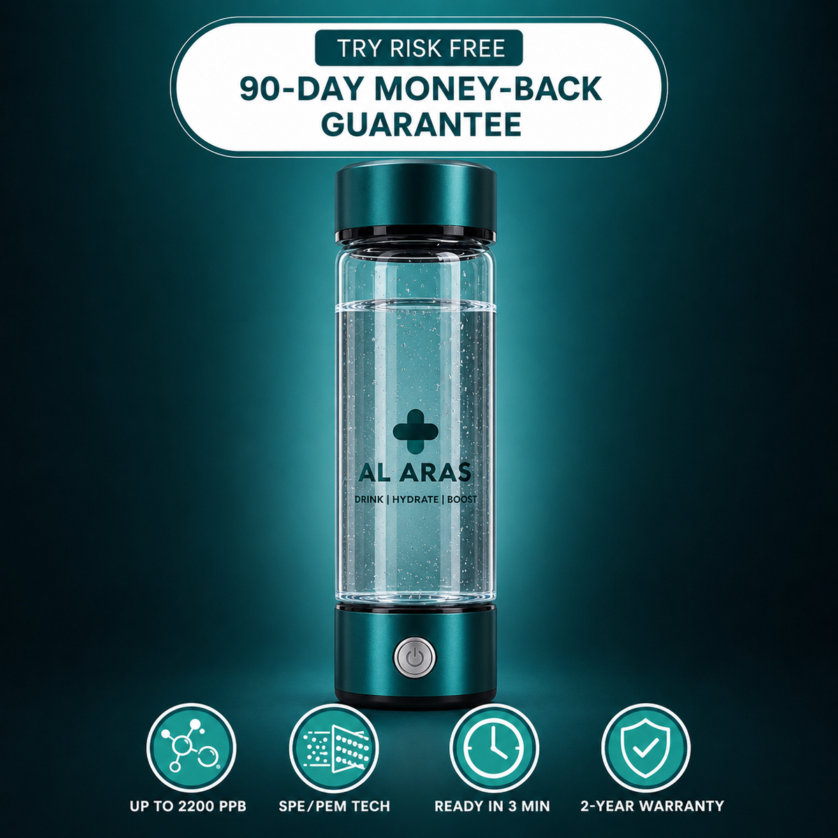 Al Aras™ HydroBoost Pro – Hydrogen Water Generator