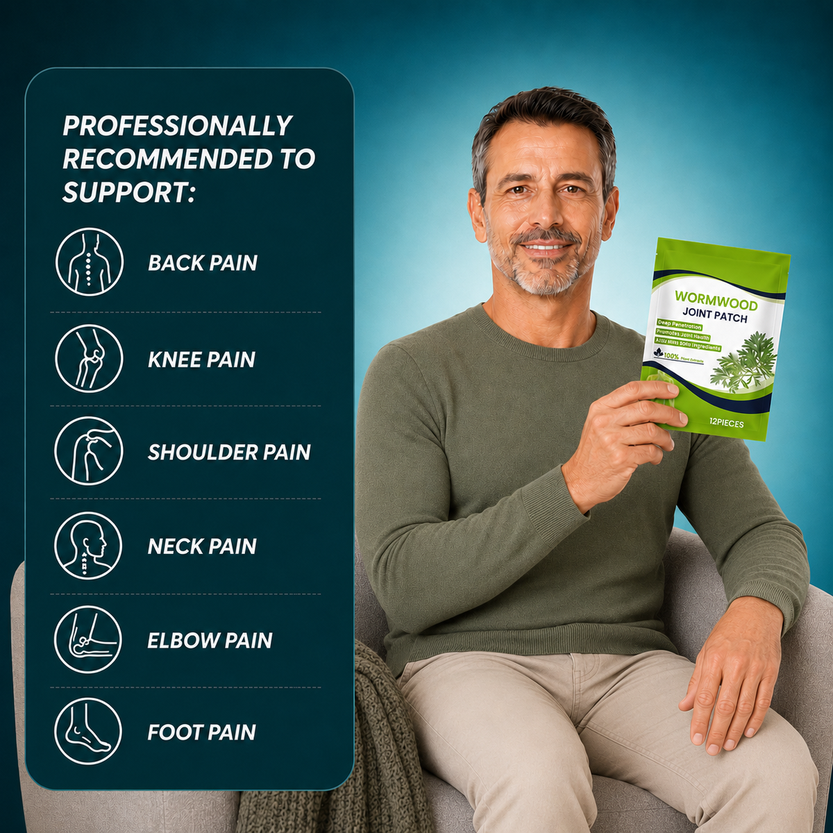 Al Aras™ - FlexiJoint Natural Pain Relief Patches for Neck, Shoulder, Back & Knee