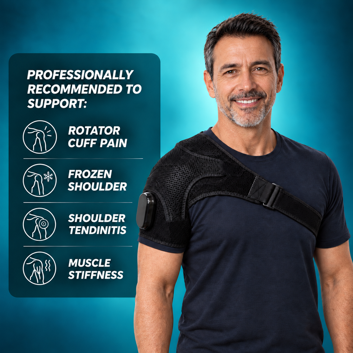 Al Aras™ SuperRelief Pro Heat & Massage Shoulder Brace