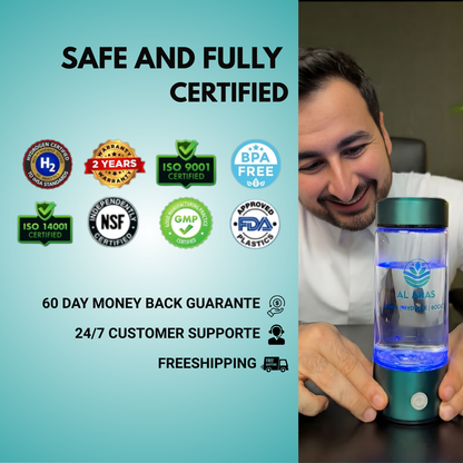 Al Aras™ Hydrogen Water Bottle 2.0 - Free eBook