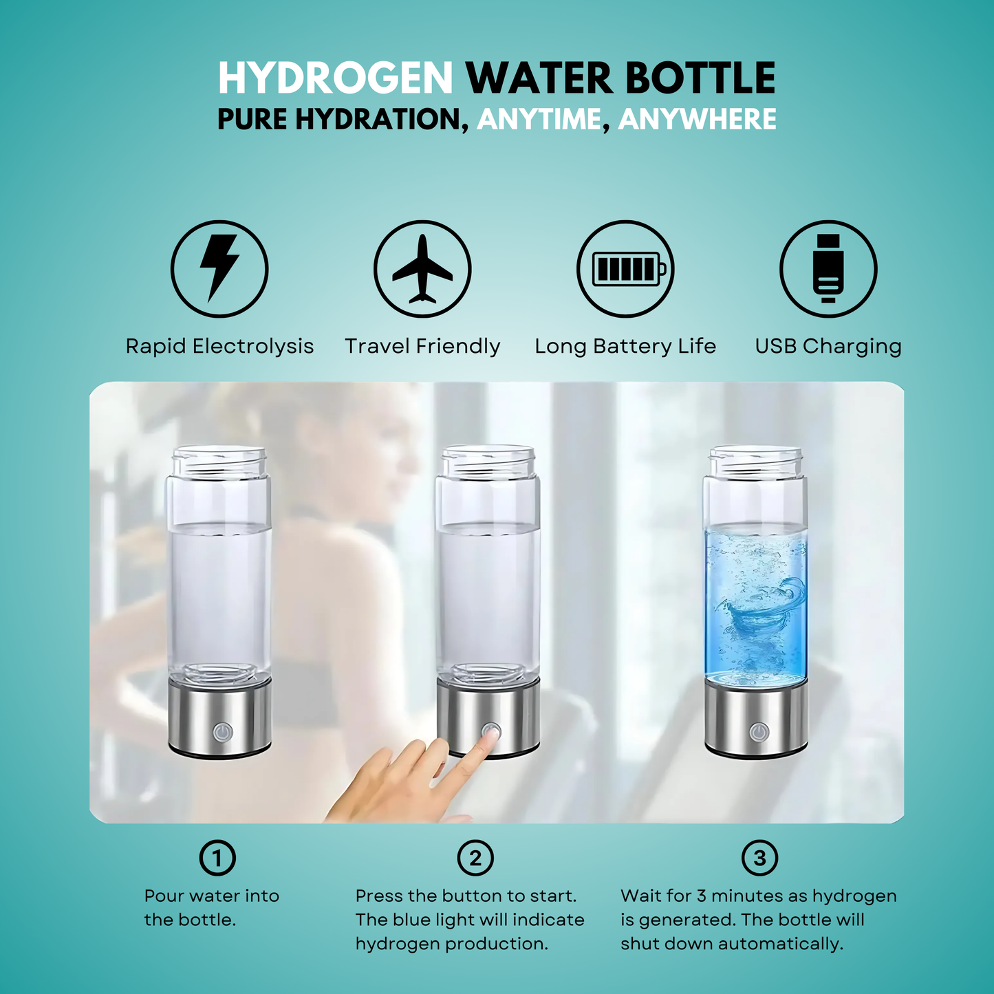 Hydrogen Water Bottle - Free eBook