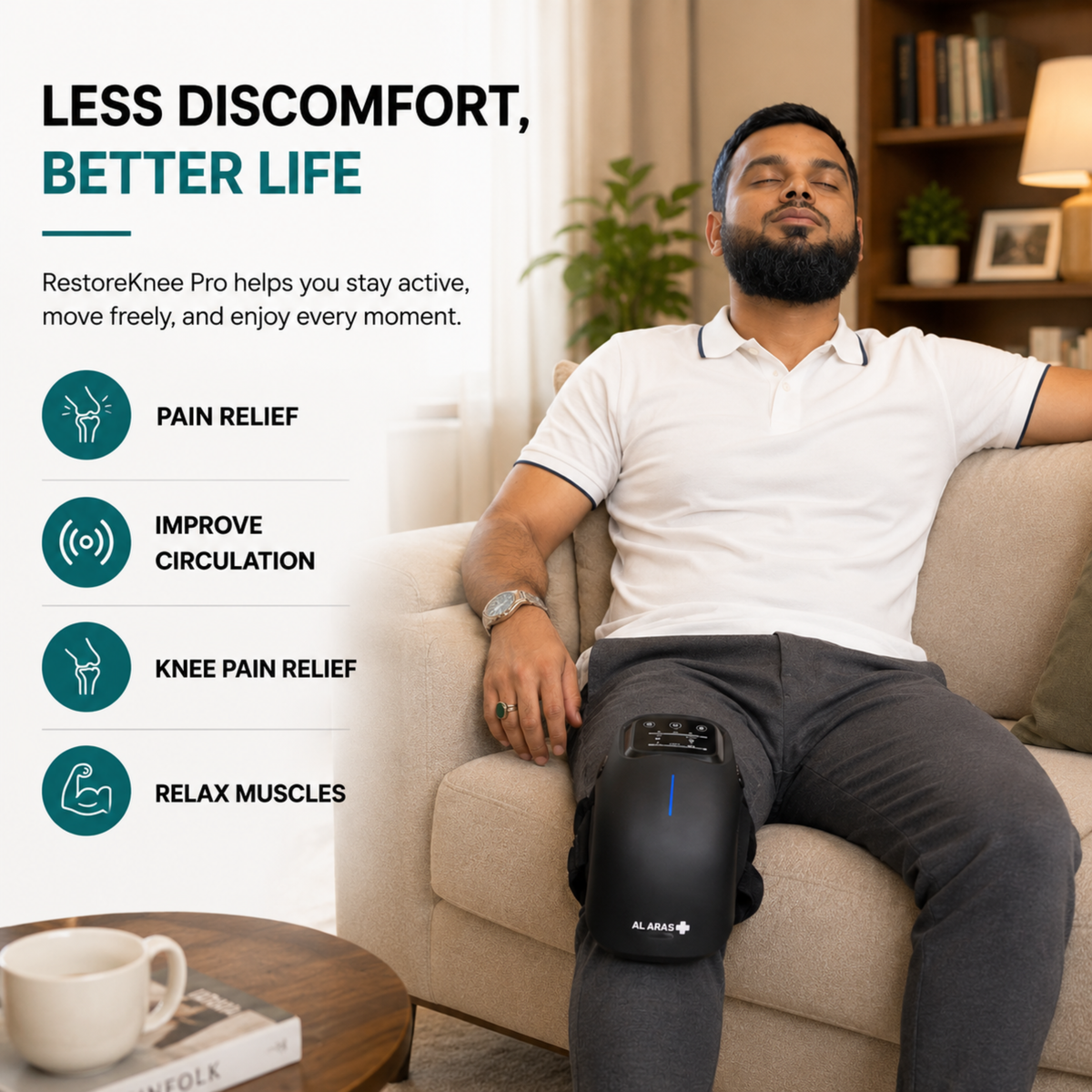 Al Aras™ RestoreKnee Pro – Smart Knee Recovery Device