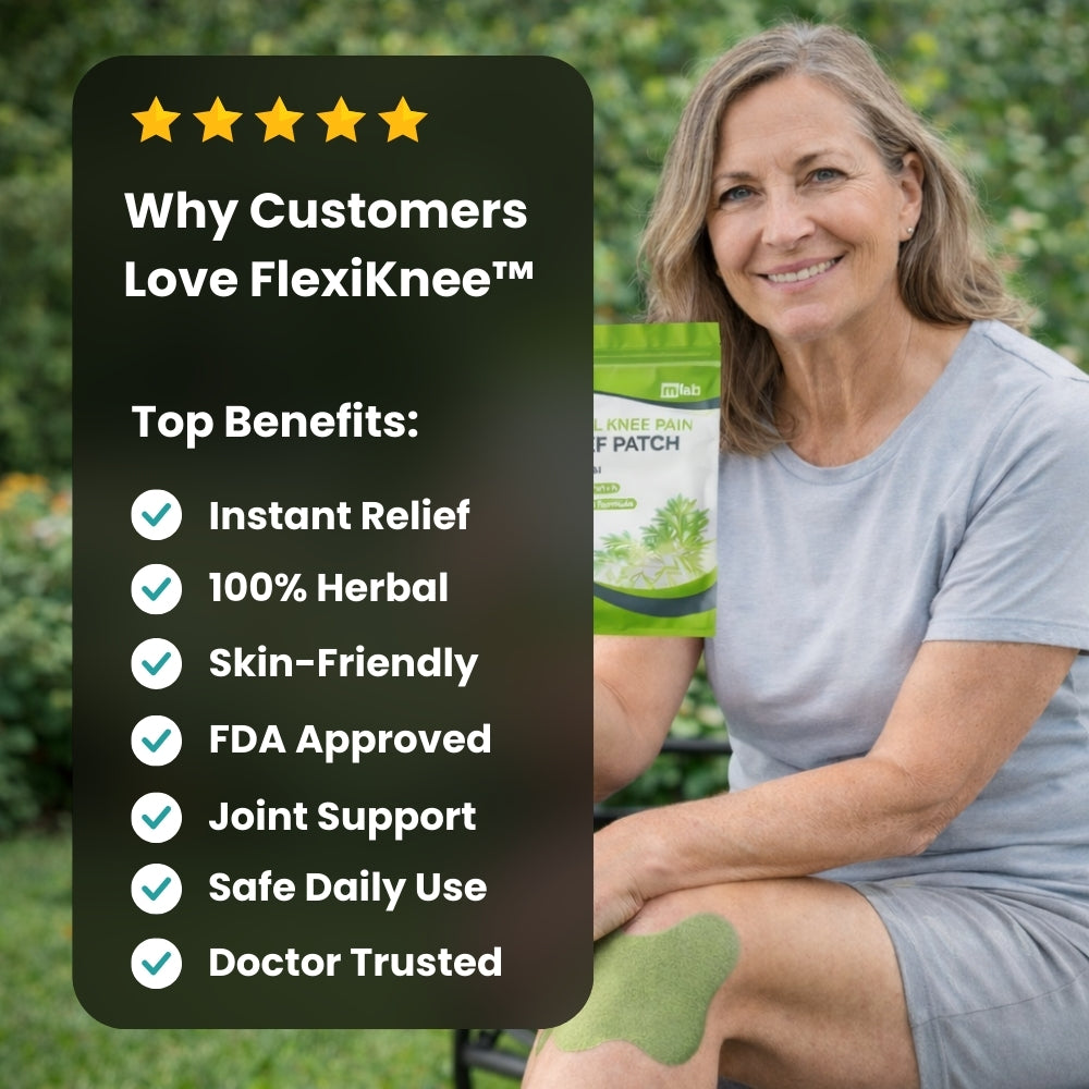 FlexiKnee™ - Natural Knee Pain Patches - Free eBook