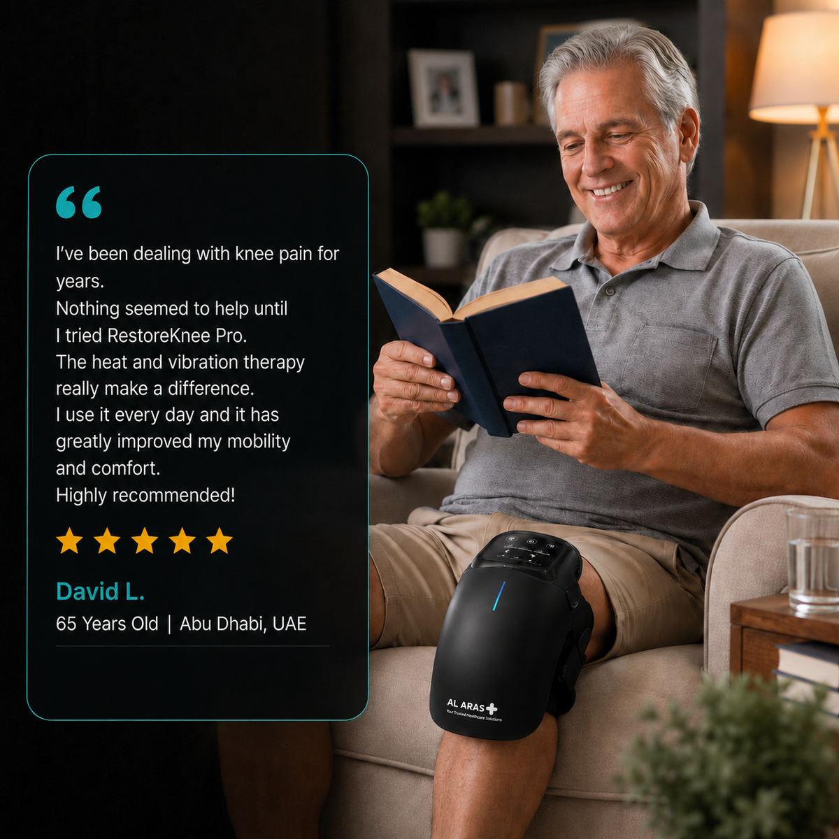 Al Aras™ RestoreKnee Pro – Smart Knee Recovery Device