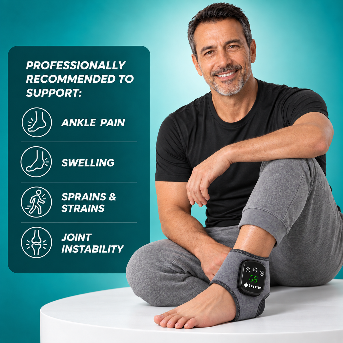 Al Aras™ FootRelief Pro – 3-in-1 Heated Foot & Ankle Therapy Device